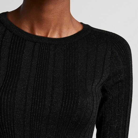 b.young Fine shimmering knit fitted textured sweater - Picture 3 of 3